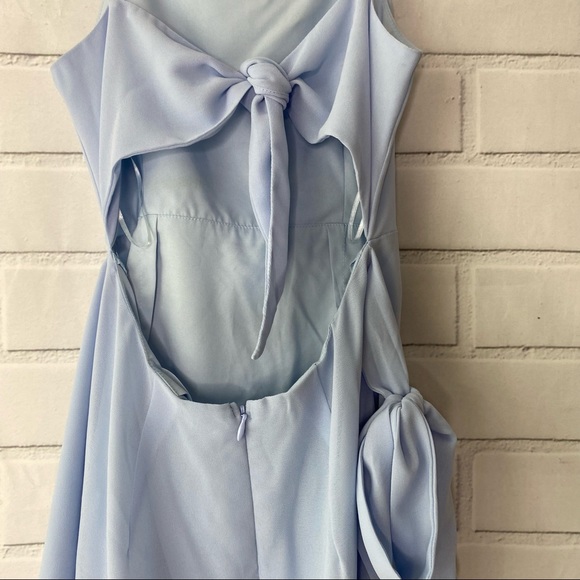 Superdown blue Morgan layered wrap dress size extra small - Picture 9 of 10